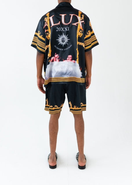 FLUX Black Silk Shirt