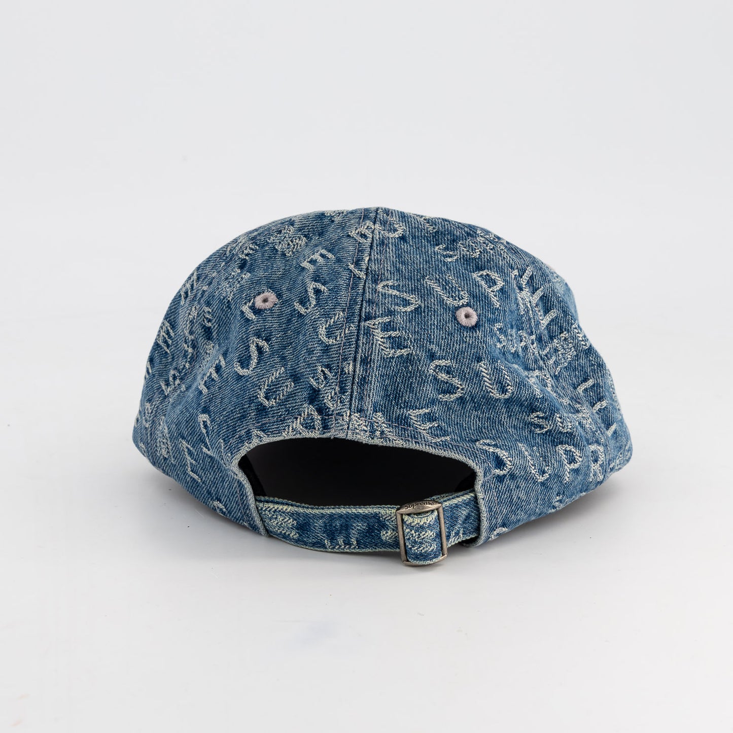 Supreme Warp Jacquard Logos Denim Cap (SS21)