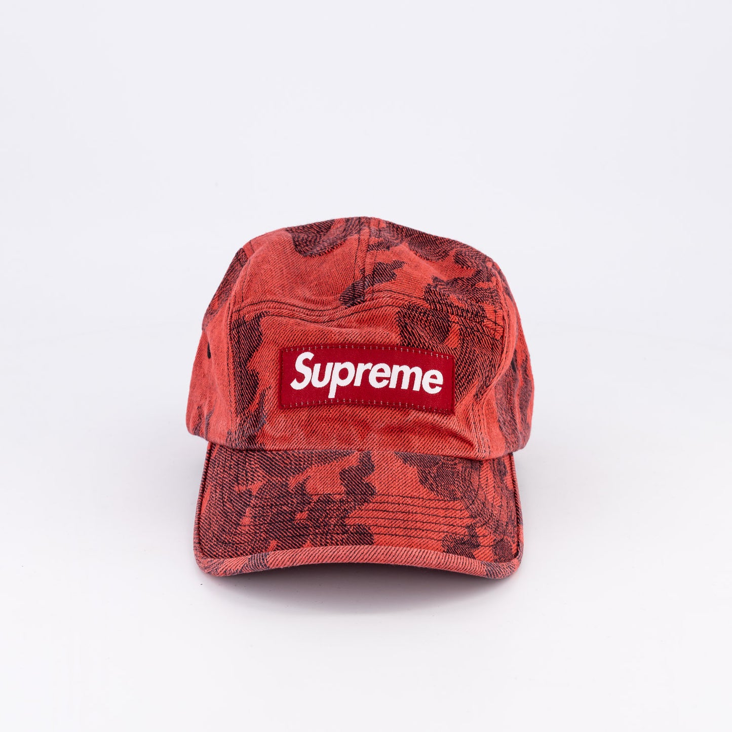 Supreme Flames Jacquard Denim Camp Cap (SS23)