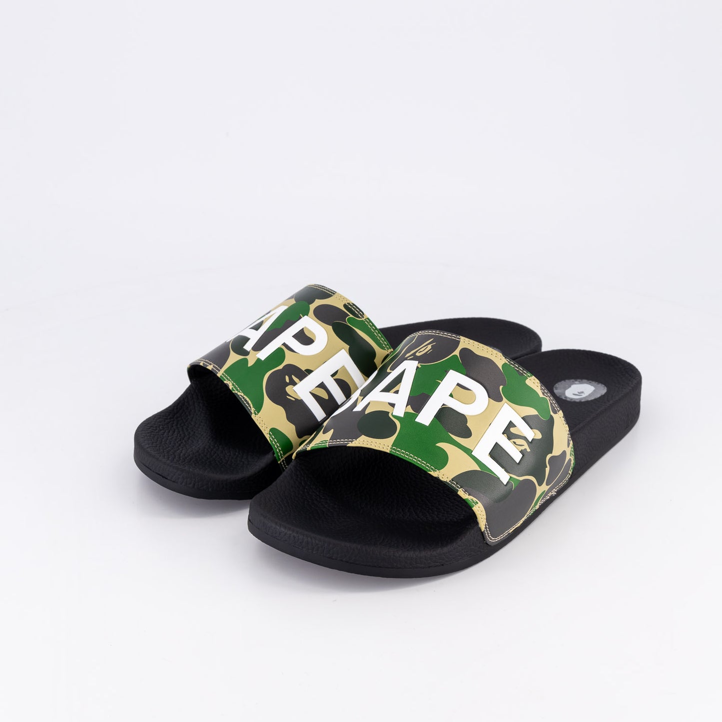 BAPE ABC Camo Green Slide Sandals