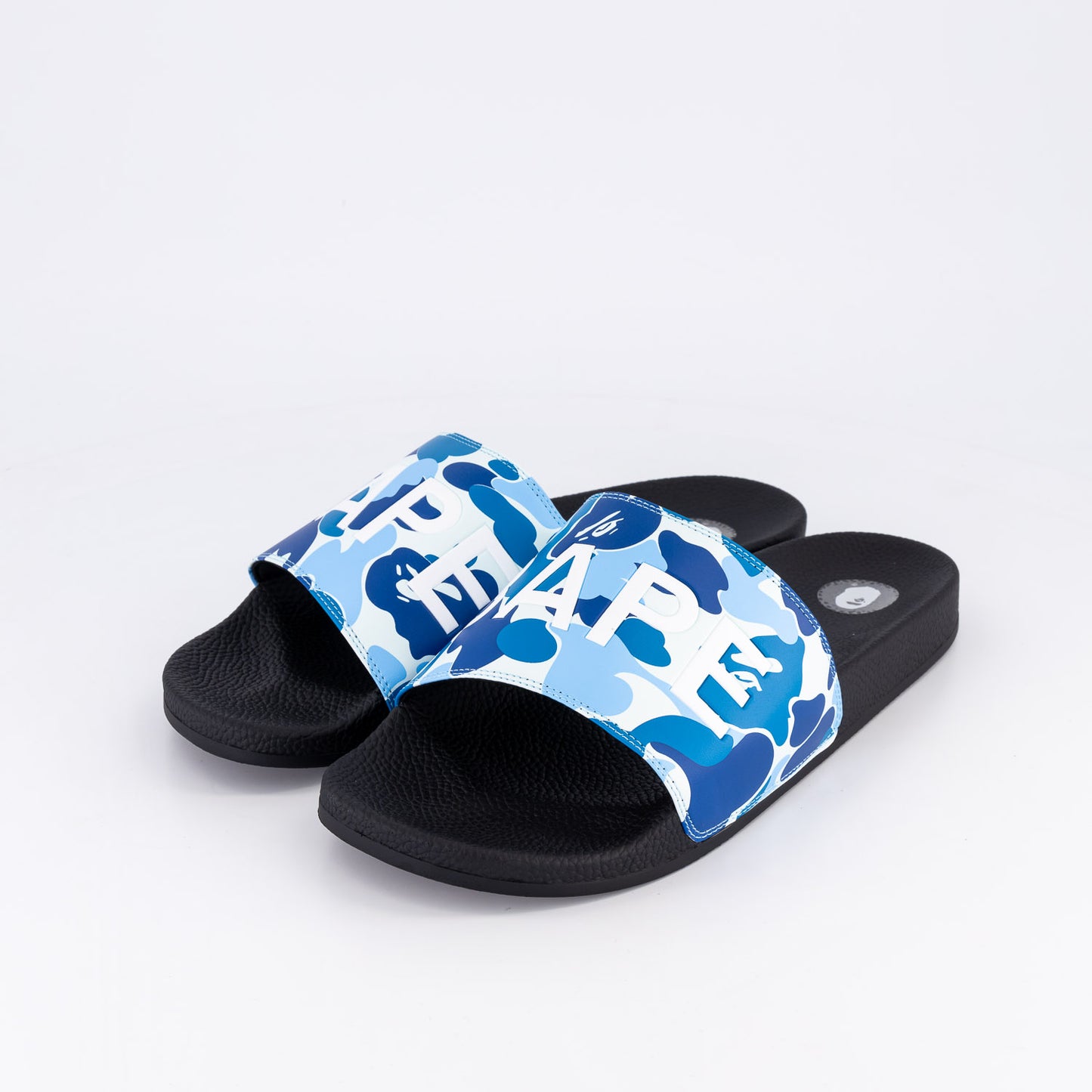 BAPE ABC Camo Blue Slide Sandals