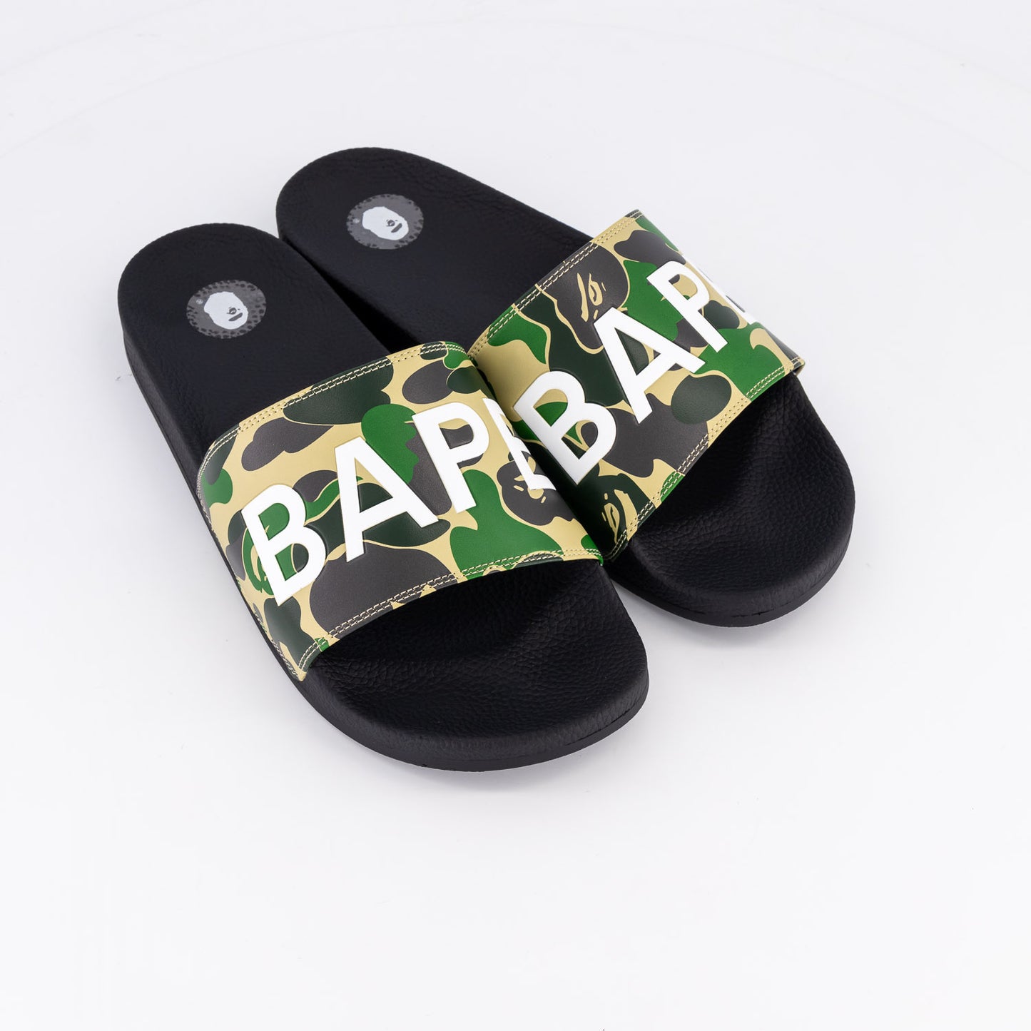 BAPE ABC Camo Green Slide Sandals