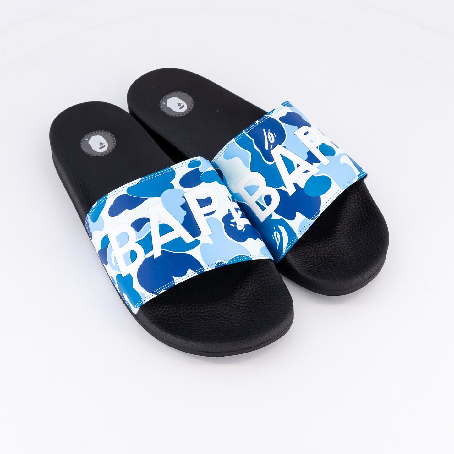 BAPE ABC Camo Blue Slide Sandals