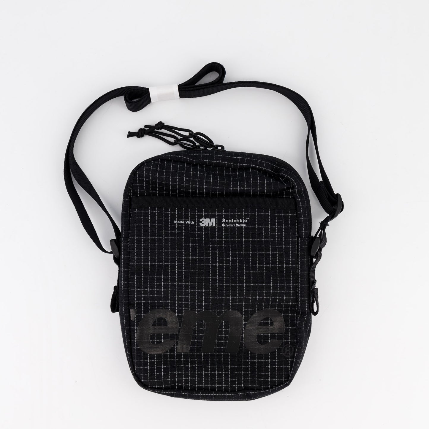 Supreme Shoulder Side Bag '3M Reflective Grid' Black (SS24)