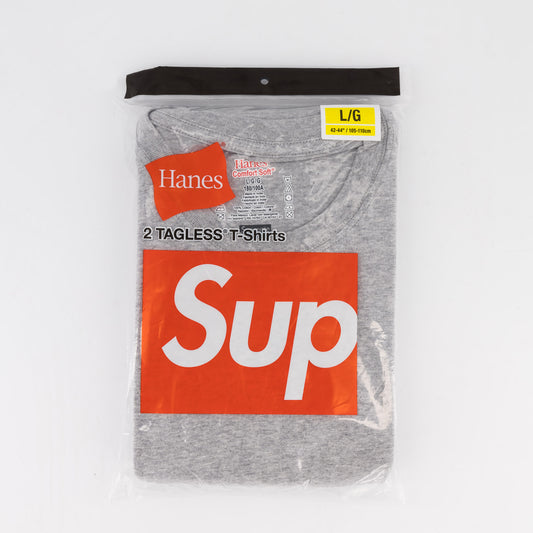 Supreme Hanes Tagless Tees (2 Pack) "Grey"