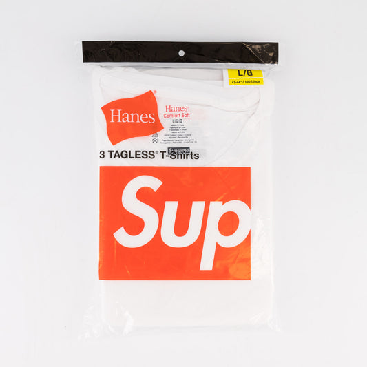 Supreme Hanes Tagless Tees (3 Pack) "White"
