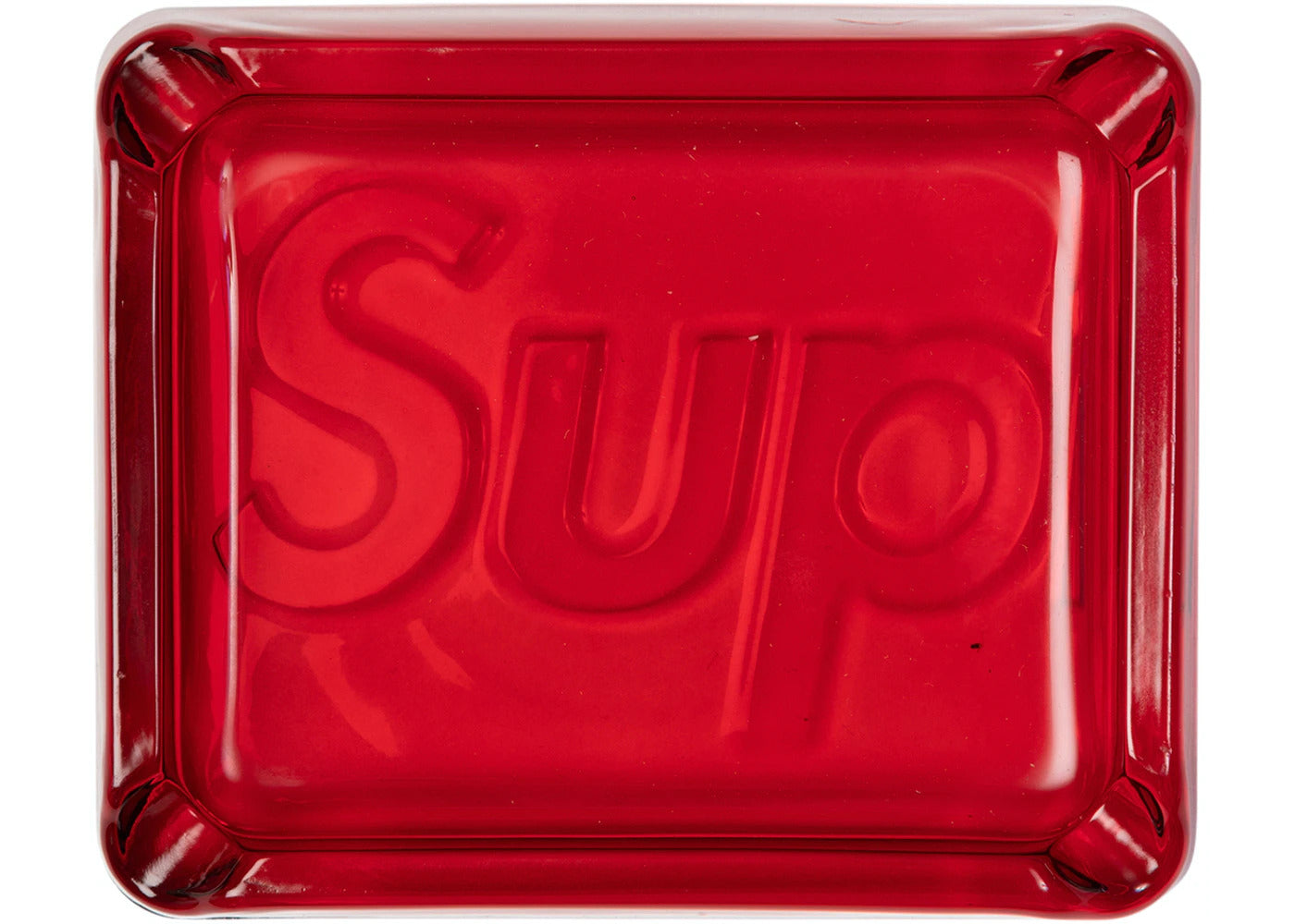Supreme Debossed Glass Ashtray 'Red' (SS23)