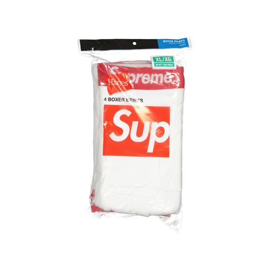 Supreme Hanes Boxer Briefs (4 Pack) White