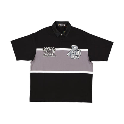 BAPE Color Blocking Oversized Rugby Polo