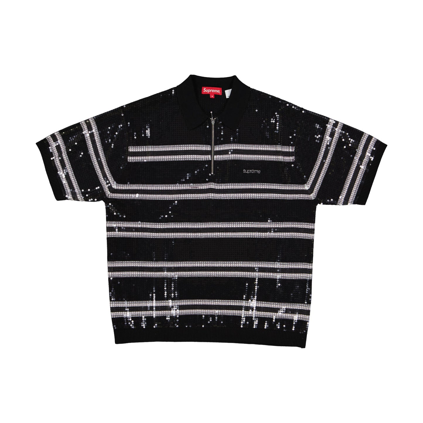 Supreme Sequin Stripe Zip Polo (SS23)