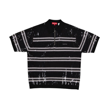 Supreme Sequin Stripe Zip Polo (SS23)