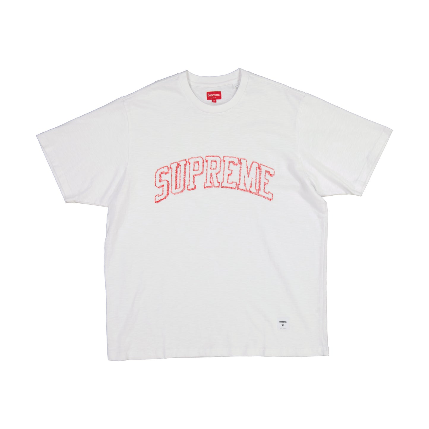 Supreme Sketch Embroidered S/S Top White