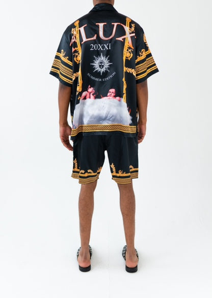 FLUX Black Silk Shirt