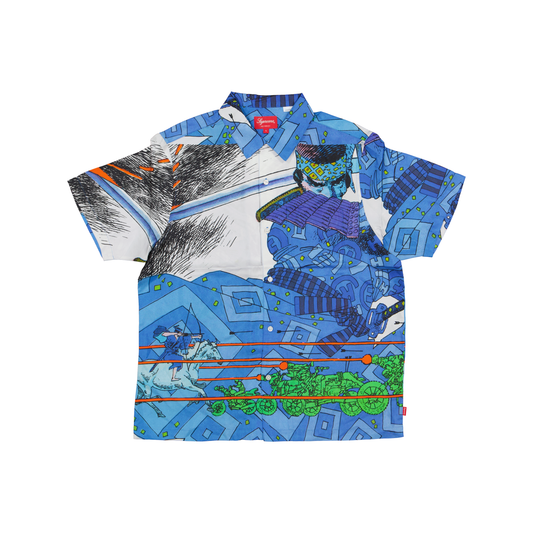 Supreme Ronin Silk S/S Shirts Blue (SS23)