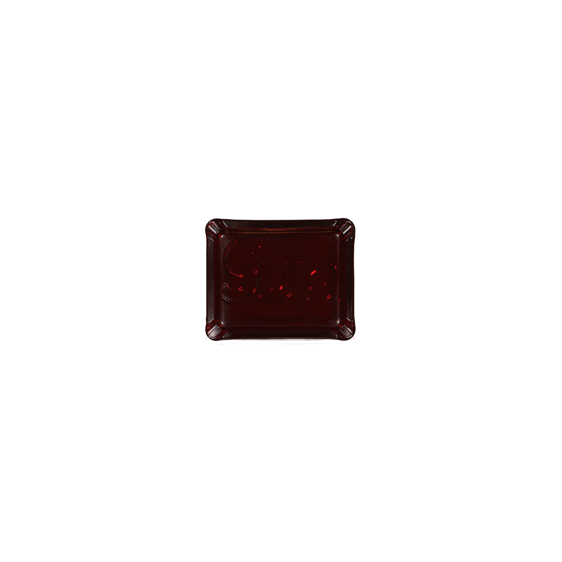 Supreme Debossed Glass Ashtray 'Red' (SS23) – 47 Jump Street Supreme Debossed Glass Ashtray 'Red' (SS23) – 47 Jump Street